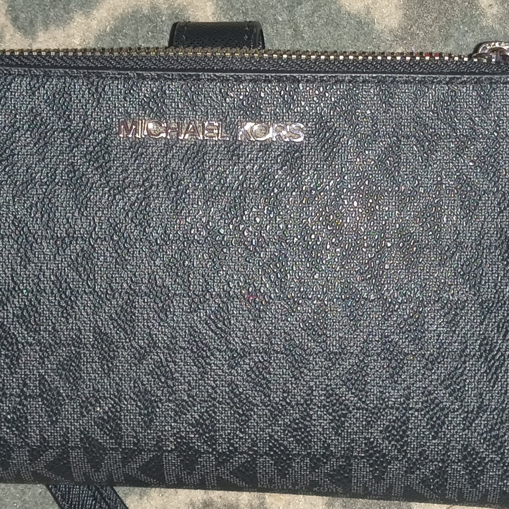 Michael Kors Textured Black Wristlet